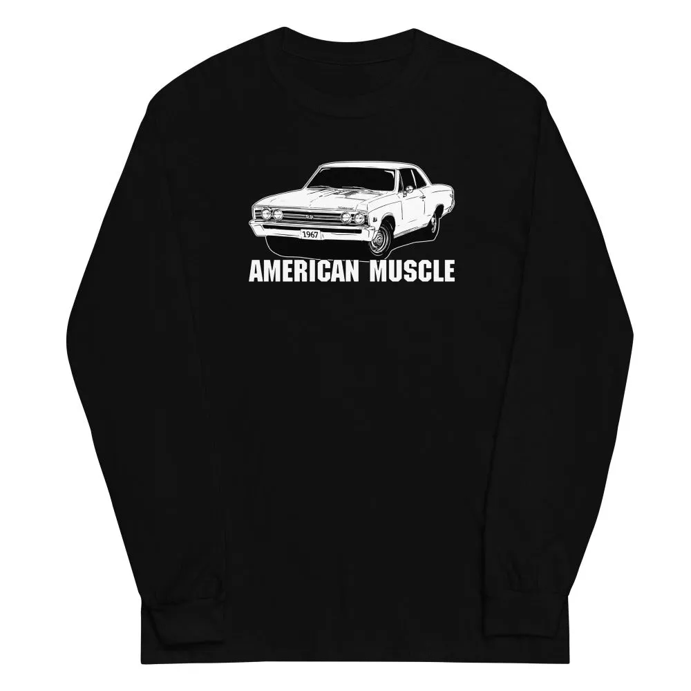 1967 Chevelle Long Sleeve American Muscle Car T-Shirt