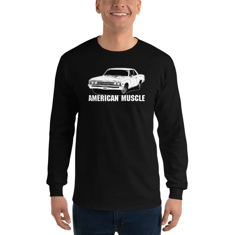 1967 Chevelle Long Sleeve American Muscle Car T-Shirt