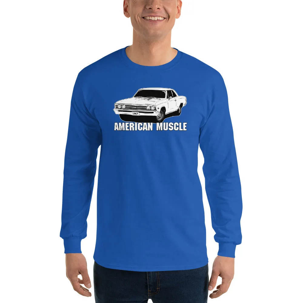 1967 Chevelle Long Sleeve American Muscle Car T-Shirt