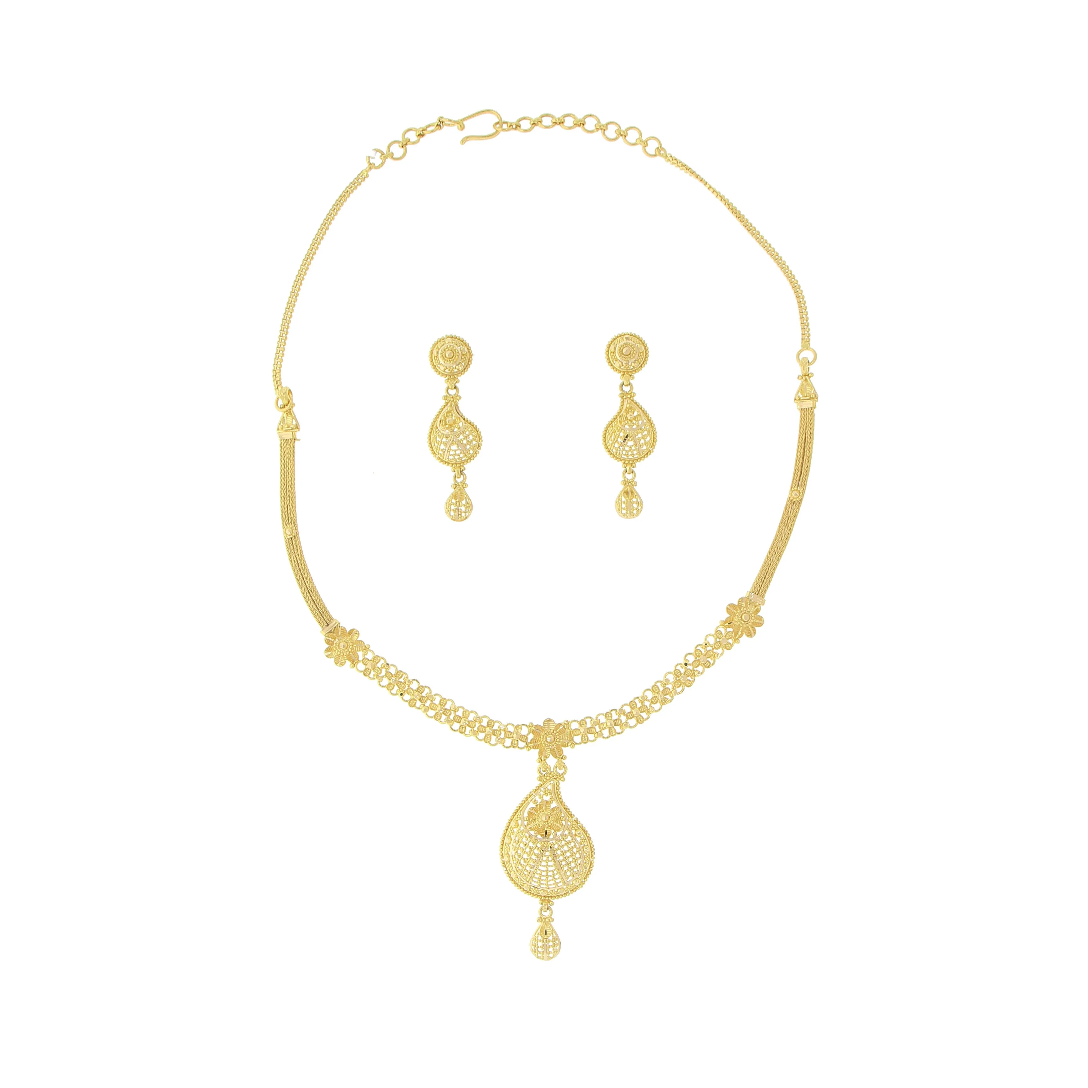 3-PIECE PLAIN GOLD NECKLACE SET