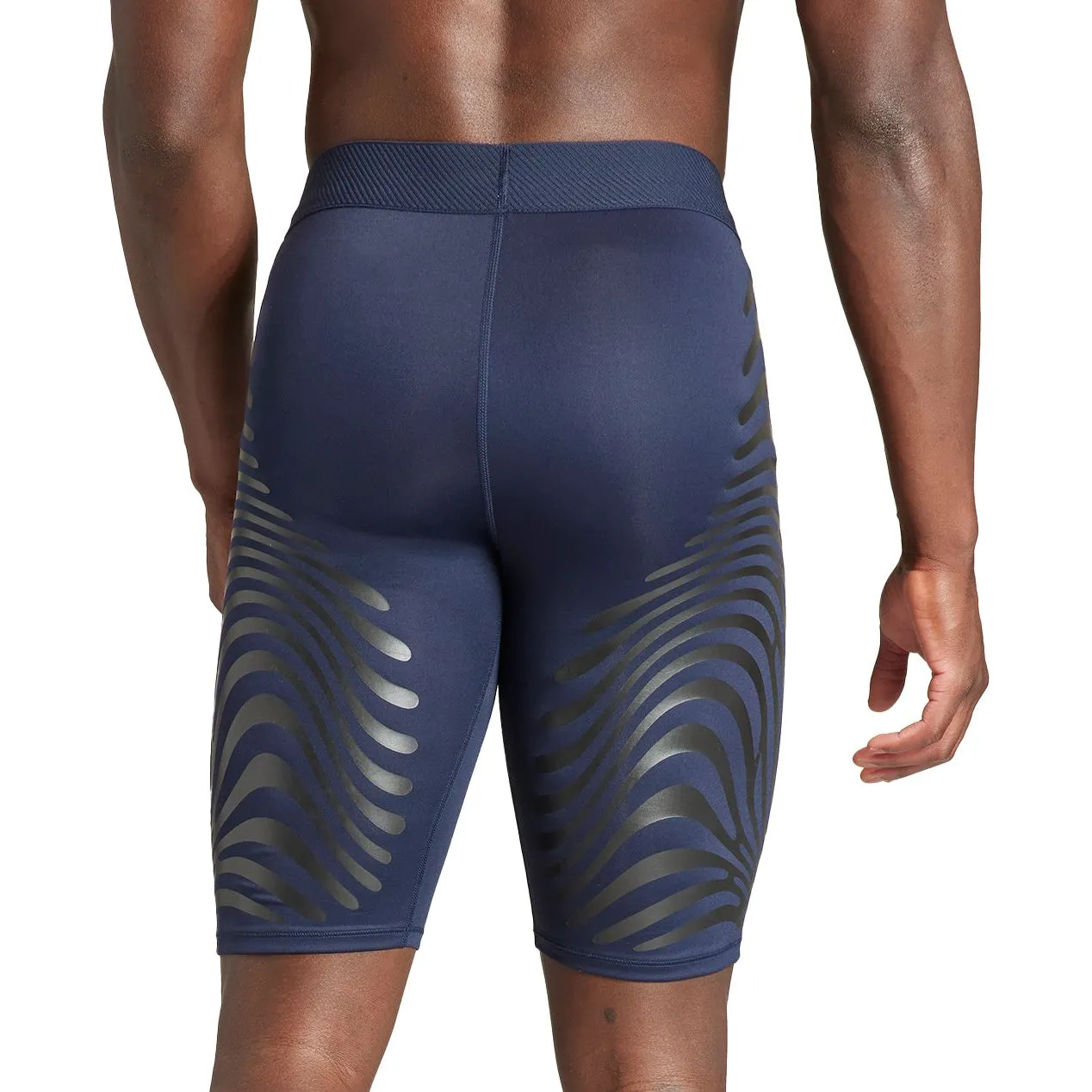 adidas Adizero Control Mens Short Running Tights - Navy