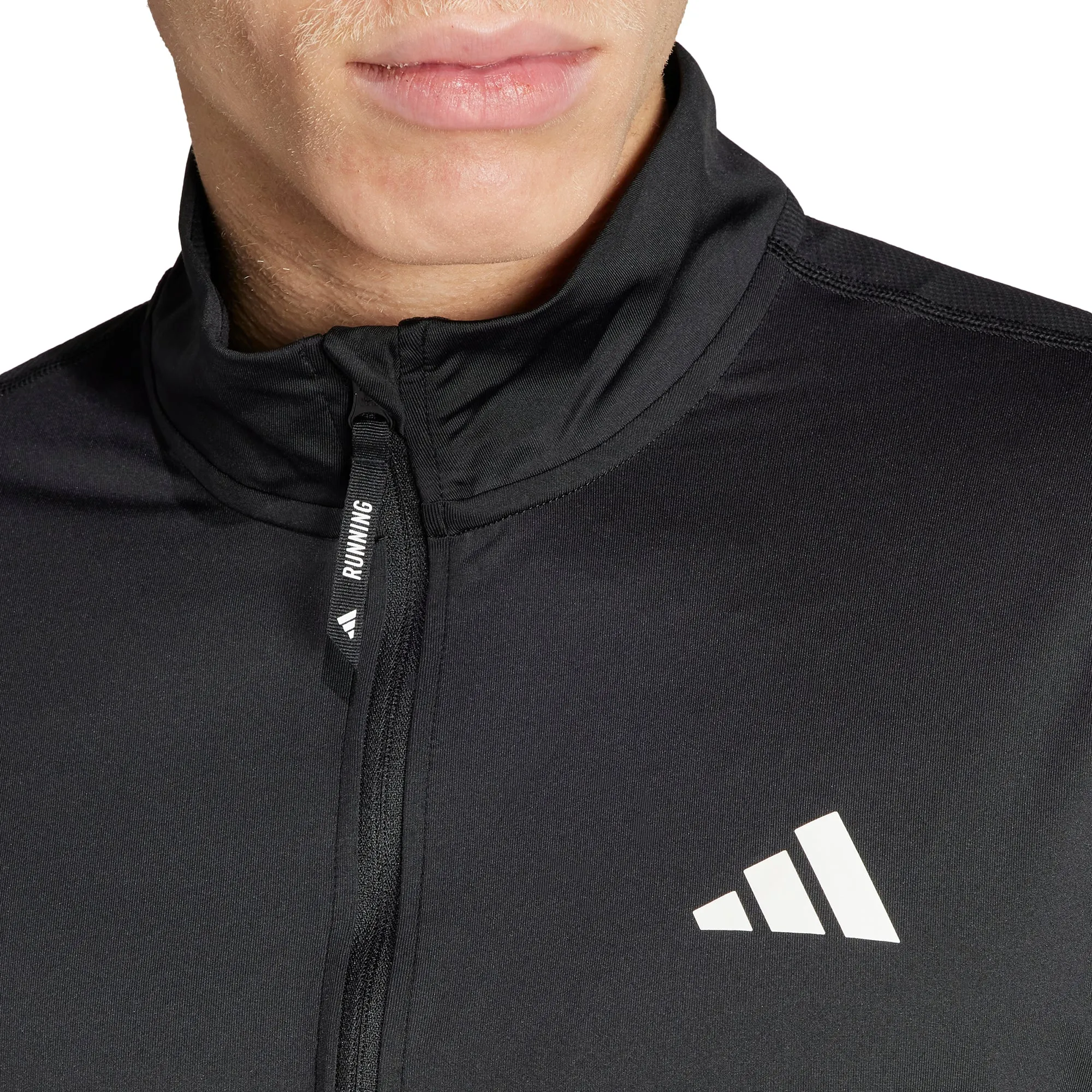 adidas Own The Run Half Zip Long Sleeve Mens Running Top - Black