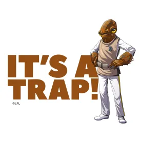 Admiral Ackbar It's a Trap! Quote        - Officially Licensed Star Wars    Outdoor Graphic