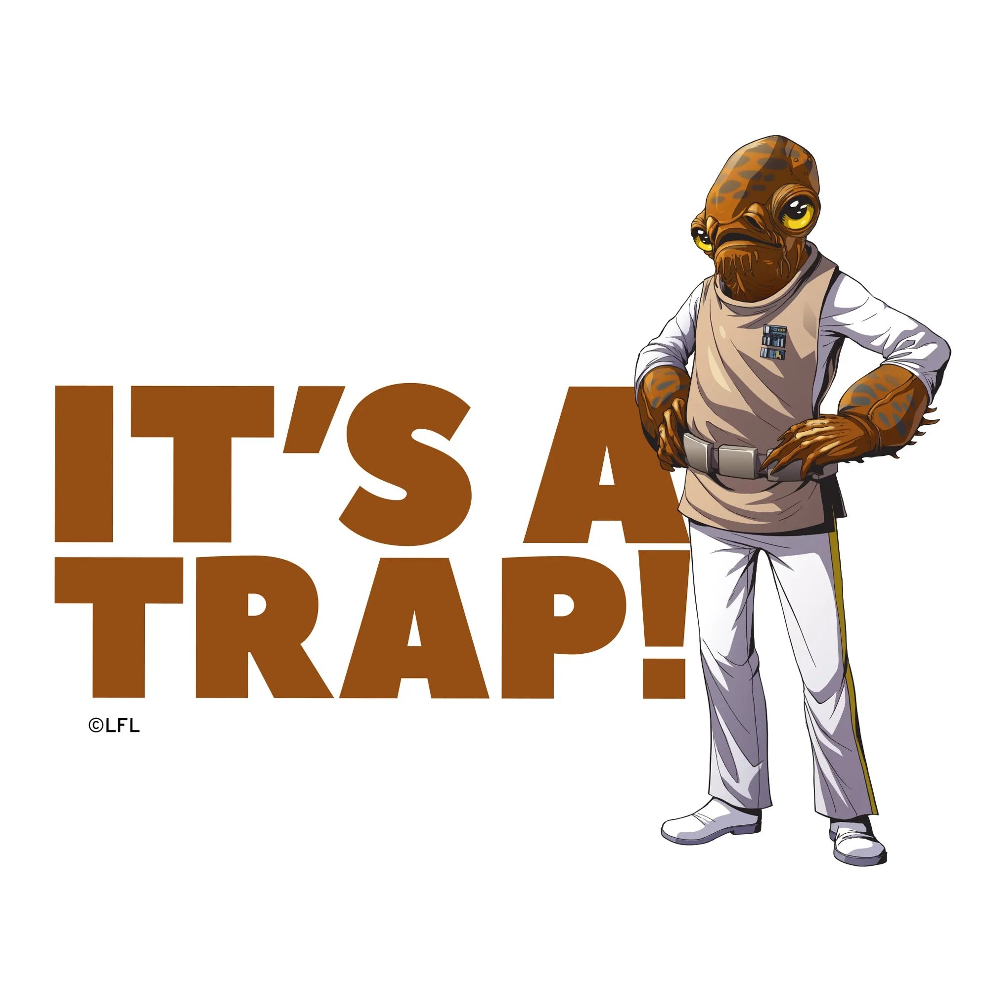 Admiral Ackbar It's a Trap! Quote        - Officially Licensed Star Wars    Outdoor Graphic