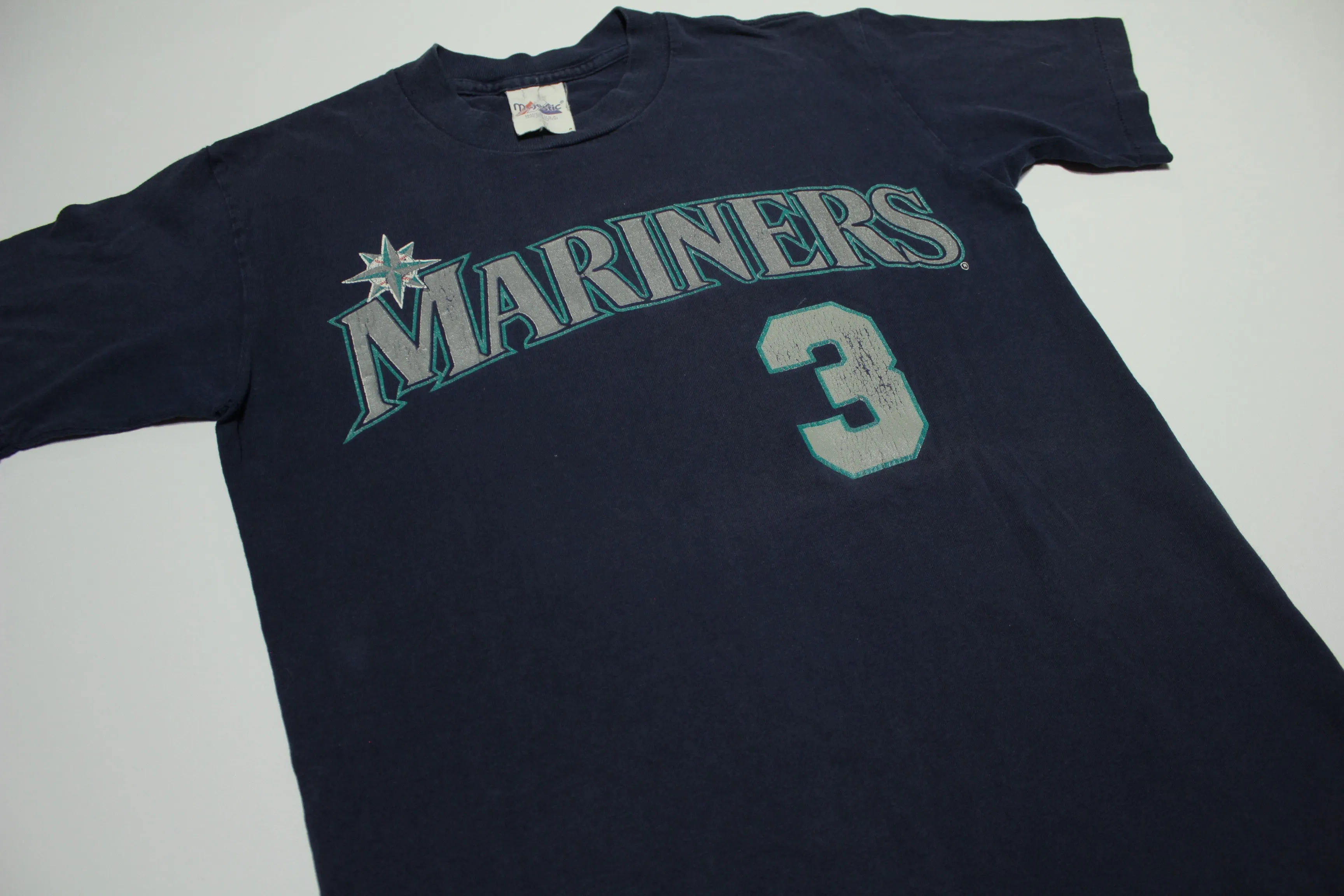 Alex Rodriguez Vintage 90's #3 Seattle Mariners Single Stitch Majestic Made in USA T-Shirt