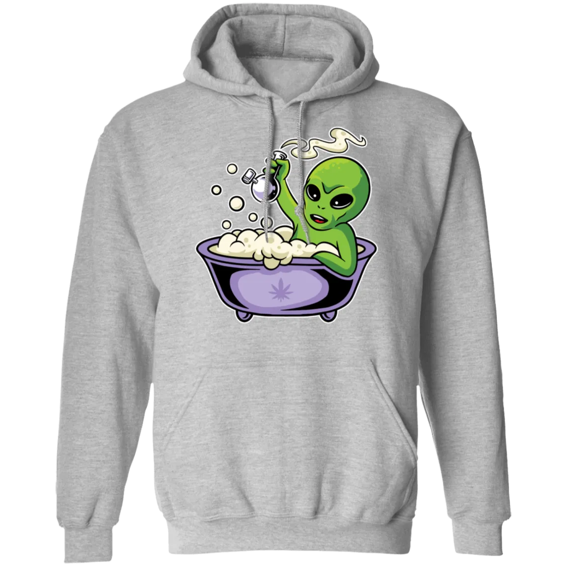 Alien Smoking Bong Hoodie