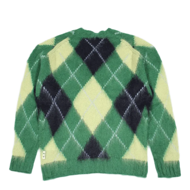 Argyle Comfort Jumper Almond Green