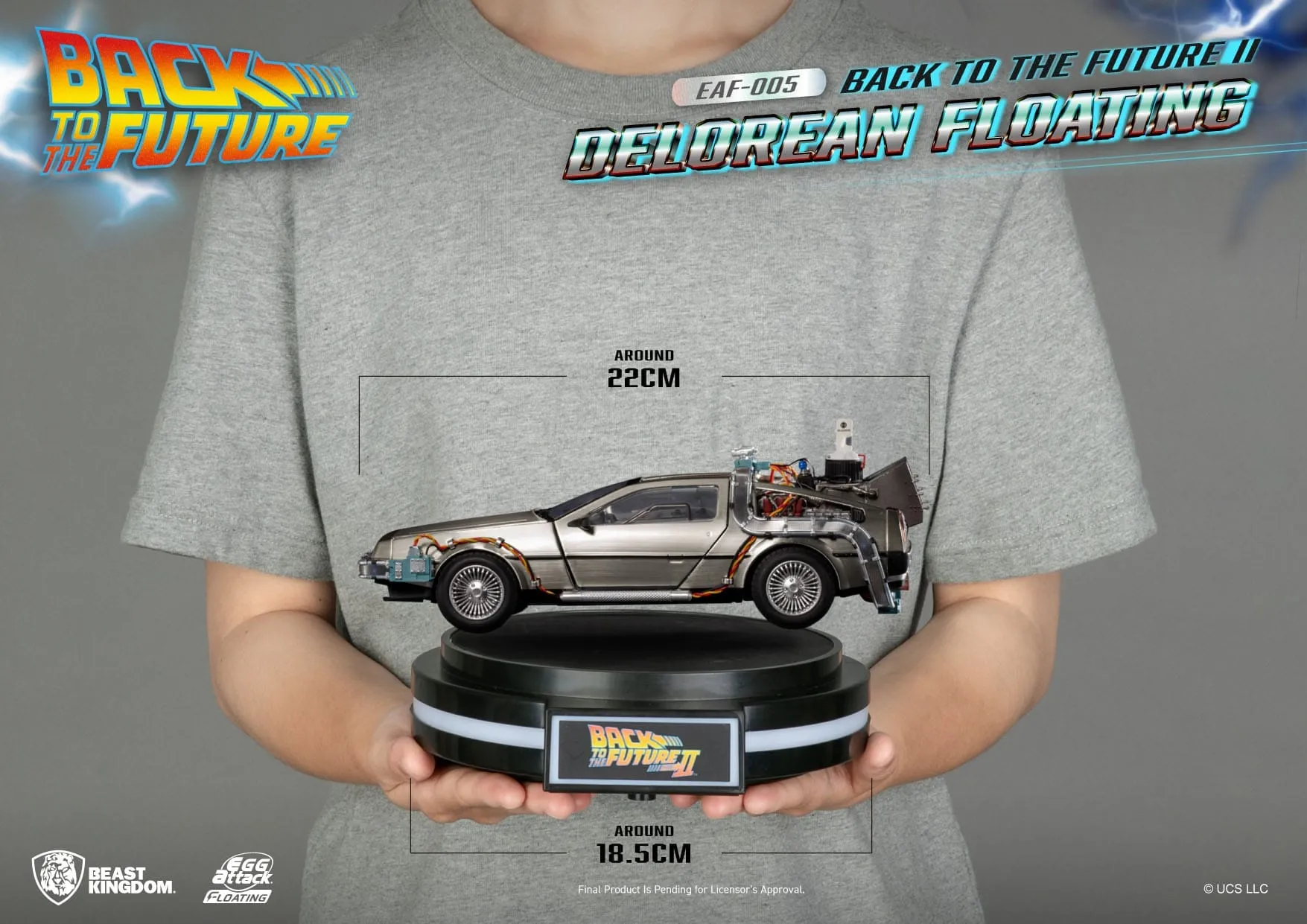 Back to the Future II Floating Statue DeLorean Standard Version 20 cm