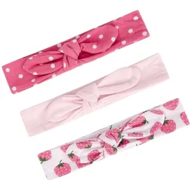 Bebe Favor 3 Pk Headband Sets - Strawberry