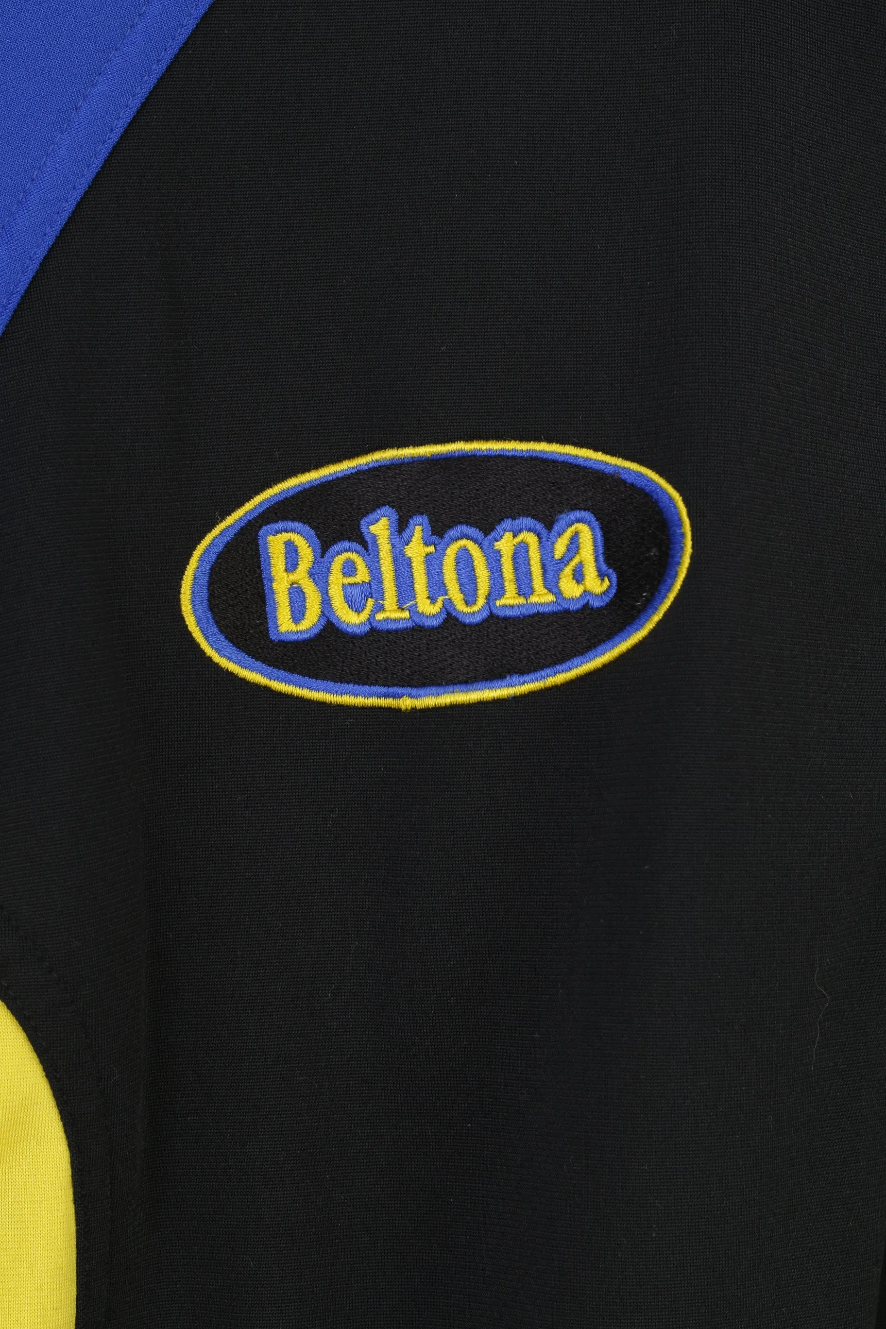 Beltona Men 7 XL Sweatshirt Black Blue  Full Zipper Sportswear Track  Vintage Top