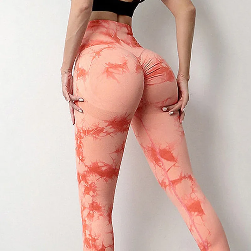 BerriesJam - 2024 Tie Dye High Waist Elastic Yoga Pants