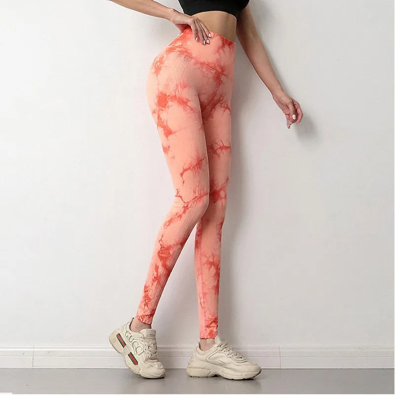 BerriesJam - 2024 Tie Dye High Waist Elastic Yoga Pants