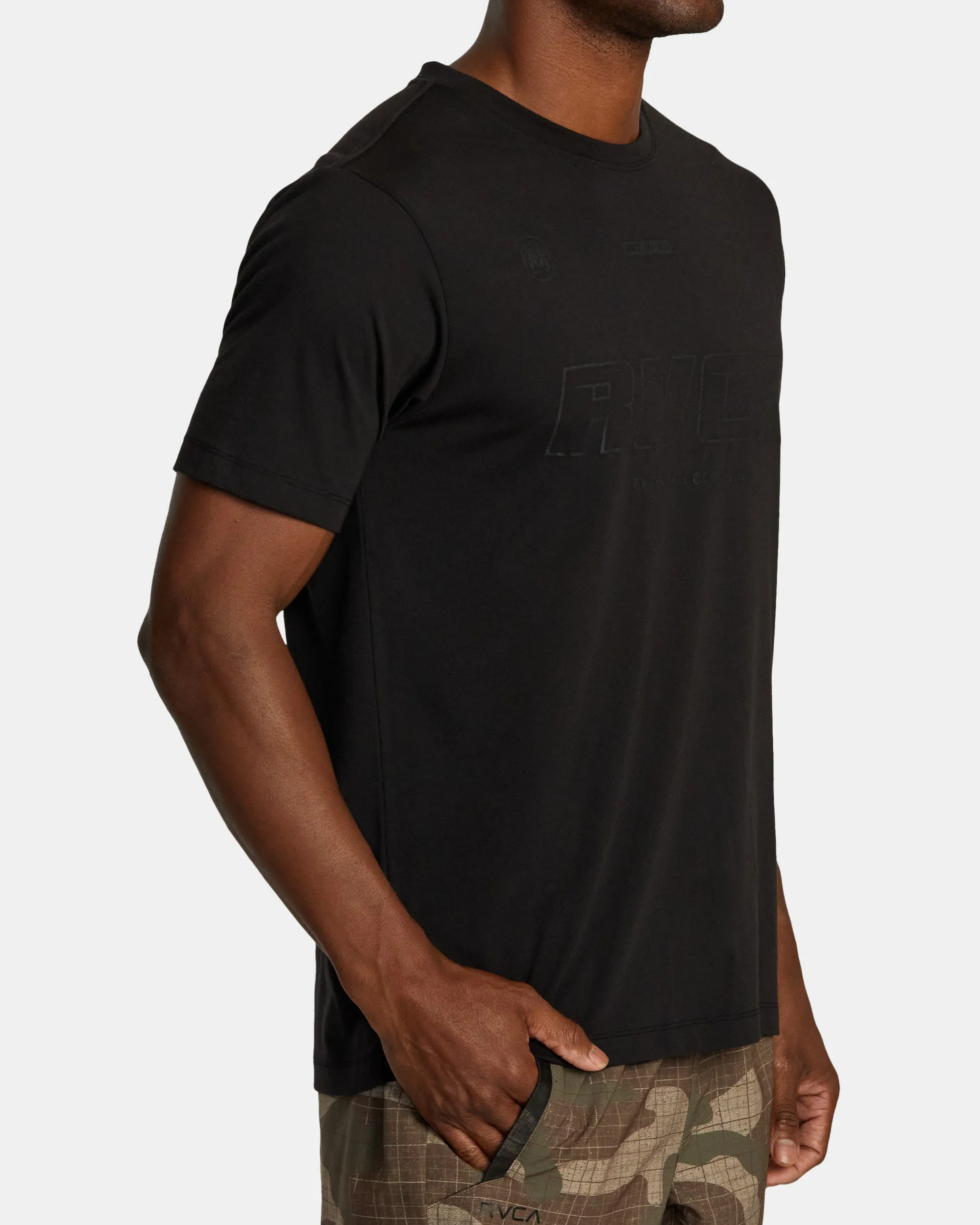 Big RVCA Club Sport Tech T-Shirt - Black