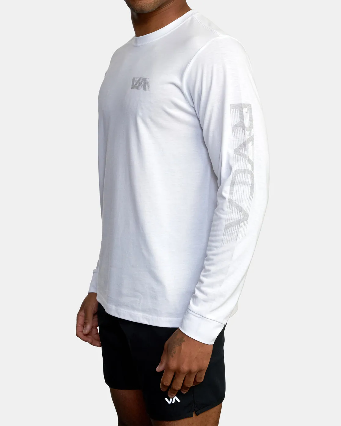 Big RVCA Speed Long Sleeve Workout Shirt - White