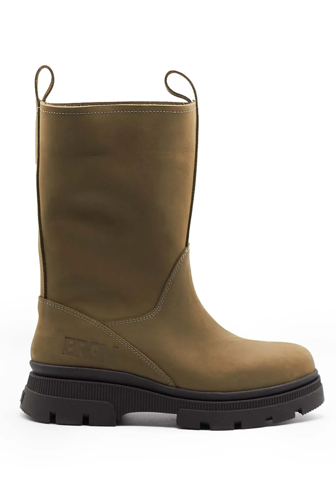 Biker Boots in Lizard Green