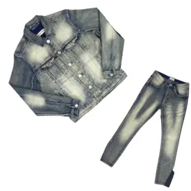 BLIND TRUST: Acid Wash Jean Sets BTJ21900/BTP21800