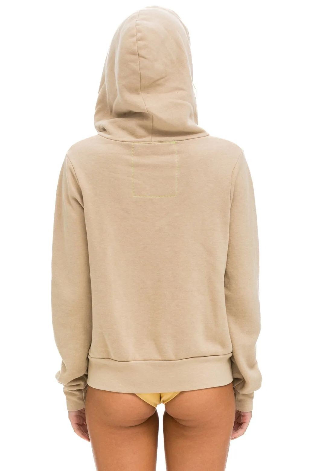 BOLT 2 HOODIE - SAND //  NEON PINK