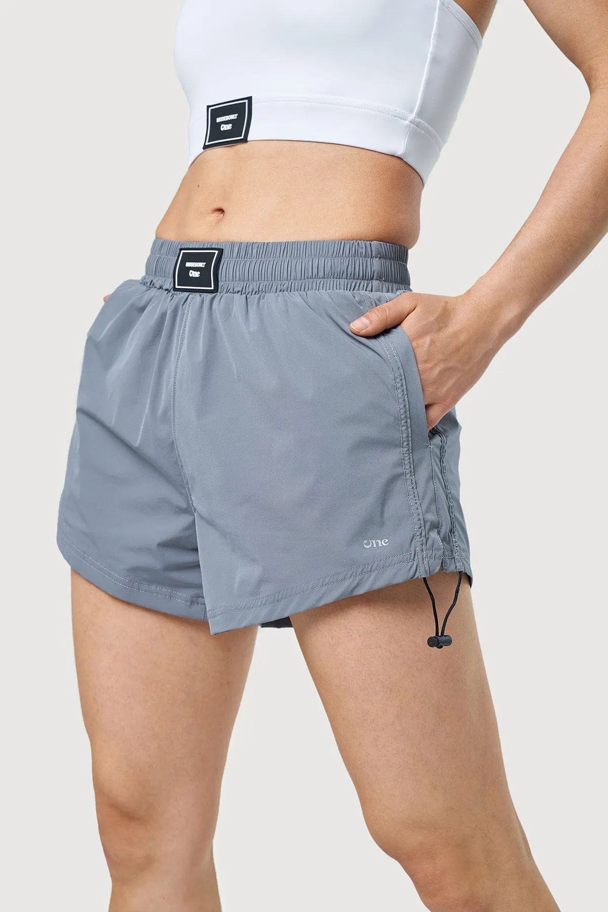 Boxy Racer Swoosh Sport Short with Adjustable Strape