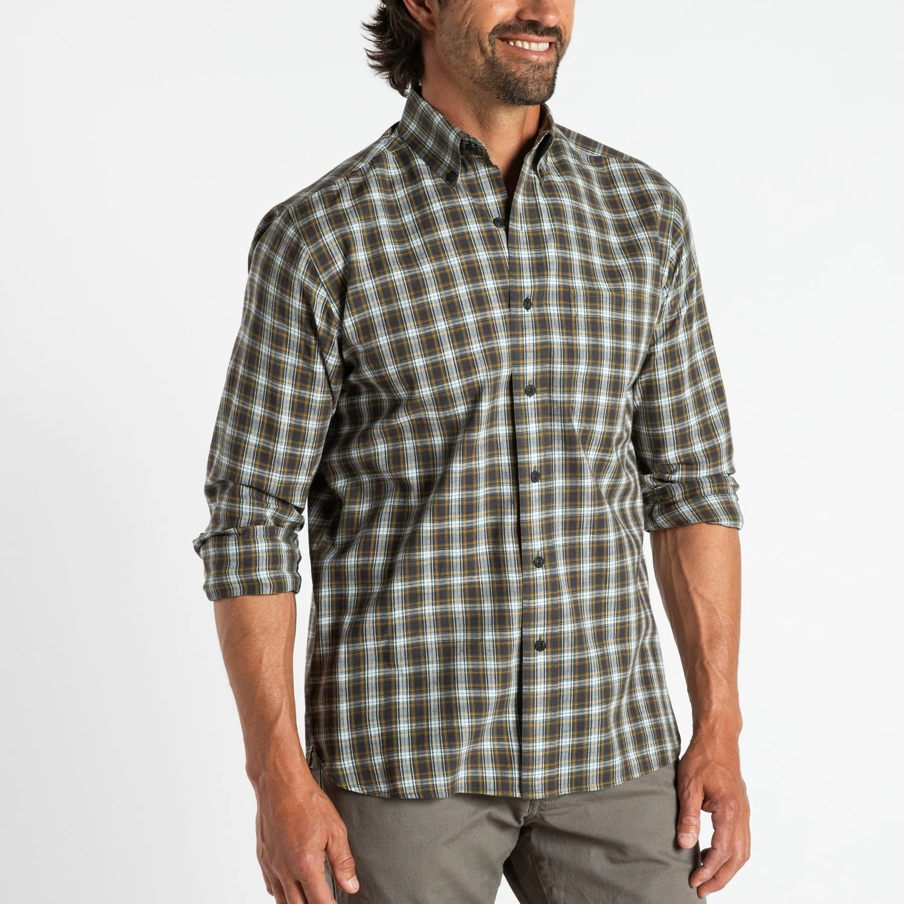 Bramlett Plaid Cotton Slub Sport Shirt