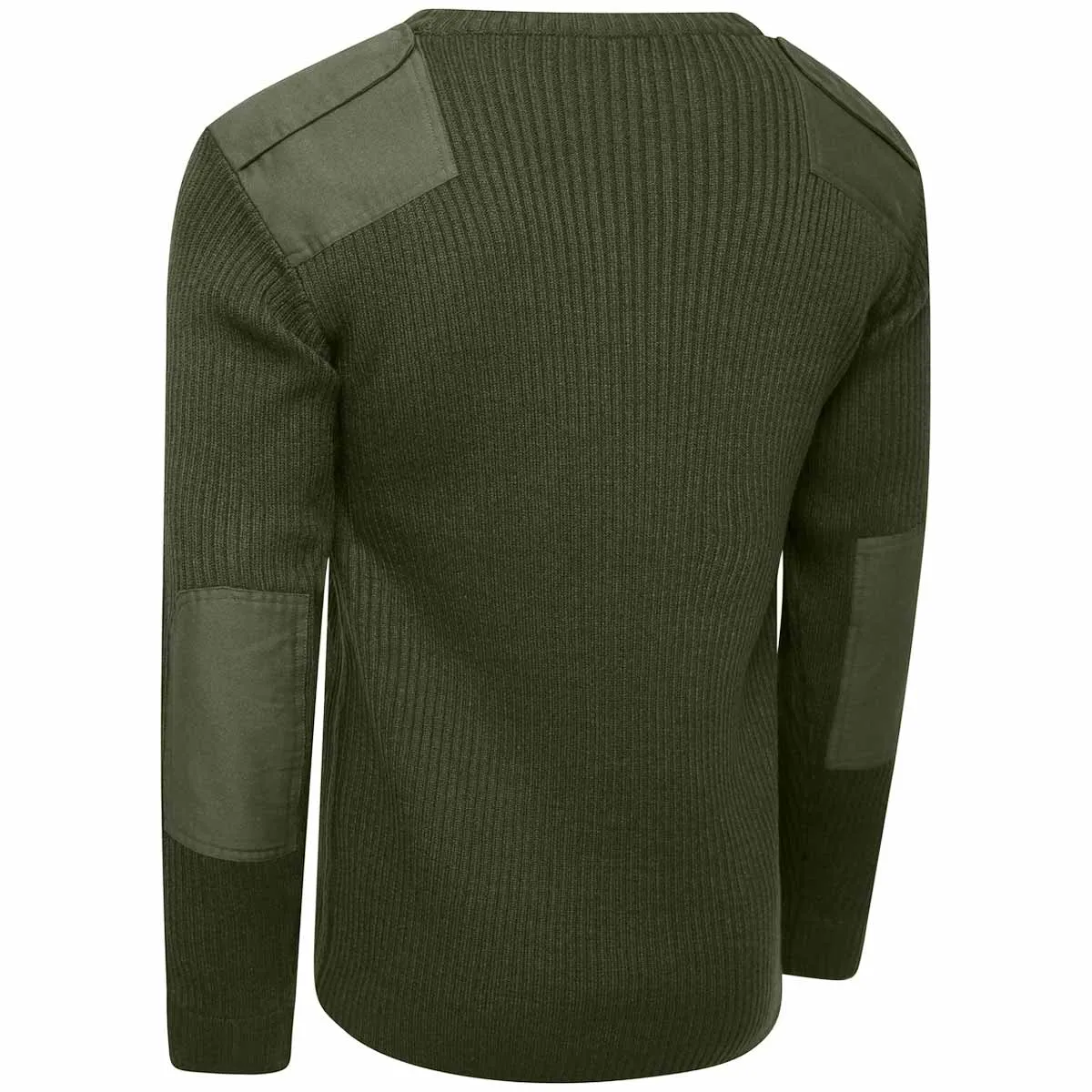 British Army Style Crew Neck Commando Jumper Olive Green