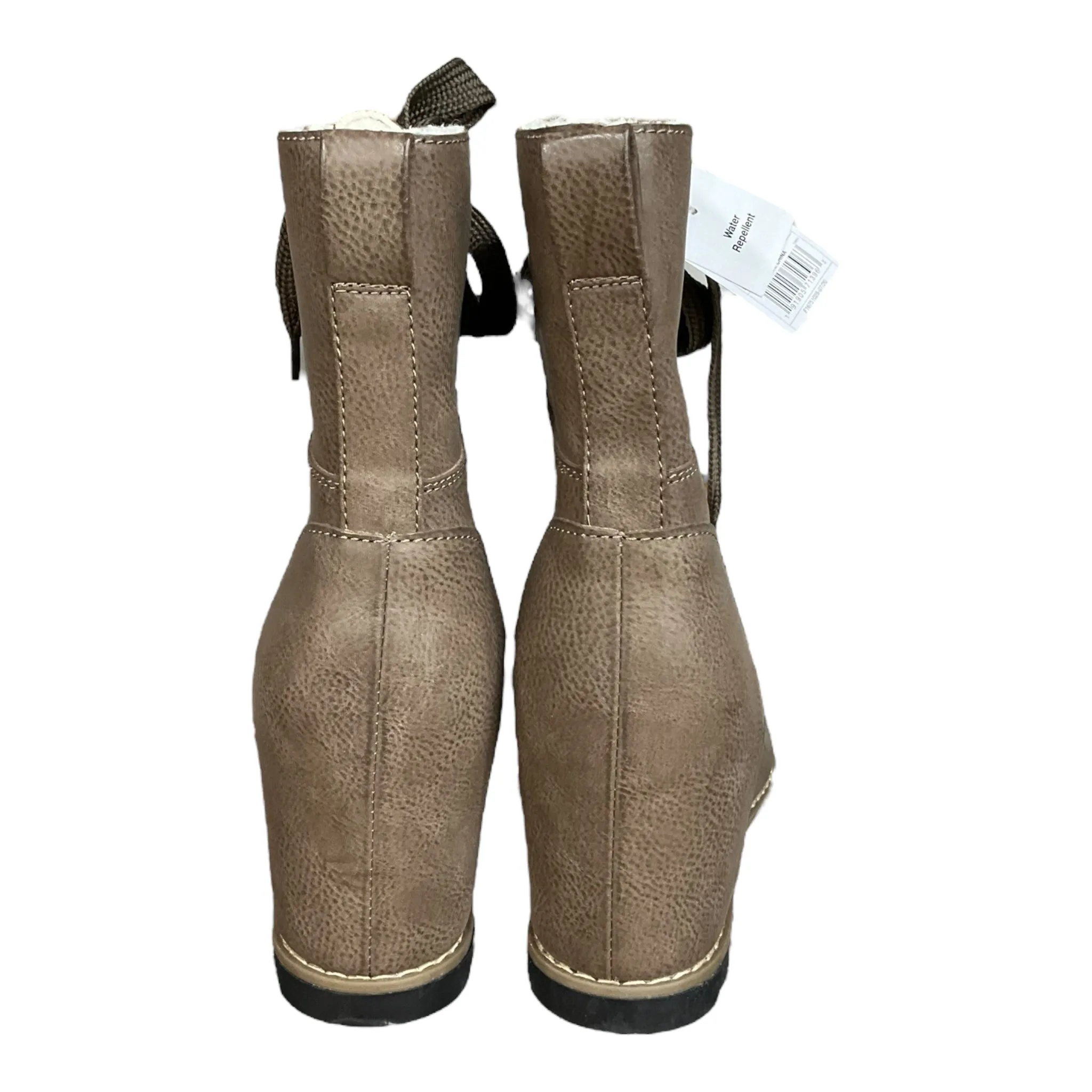 Brown Boots Ankle Heels Universal Thread, Size 10