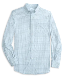 brrr° Intercoastal McBee Check Long Sleeve Sport Shirt - Windward Blue