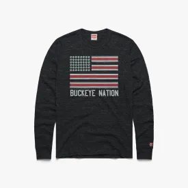 Buckeye Nation Flag Long Sleeve Tee