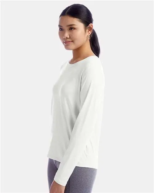 Champion Ladies Sport Soft Touch Long Sleeve Crop T-Shirt