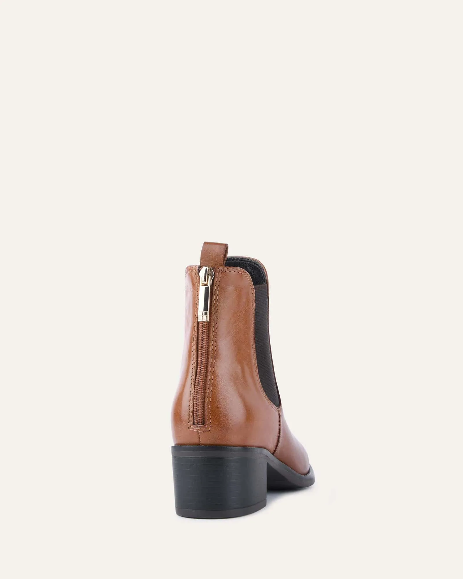 CLAIRE MID ANKLE BOOTS BRANDY LEATHER