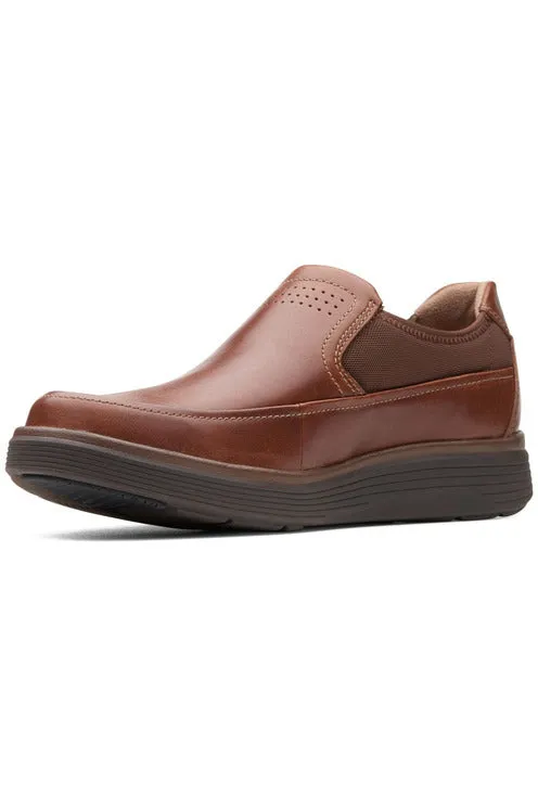 Clarks Un Abode Go in Tan Leather Extra Wide