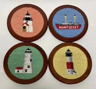 Coasters - ACK Lighthouses - Pastel Multi