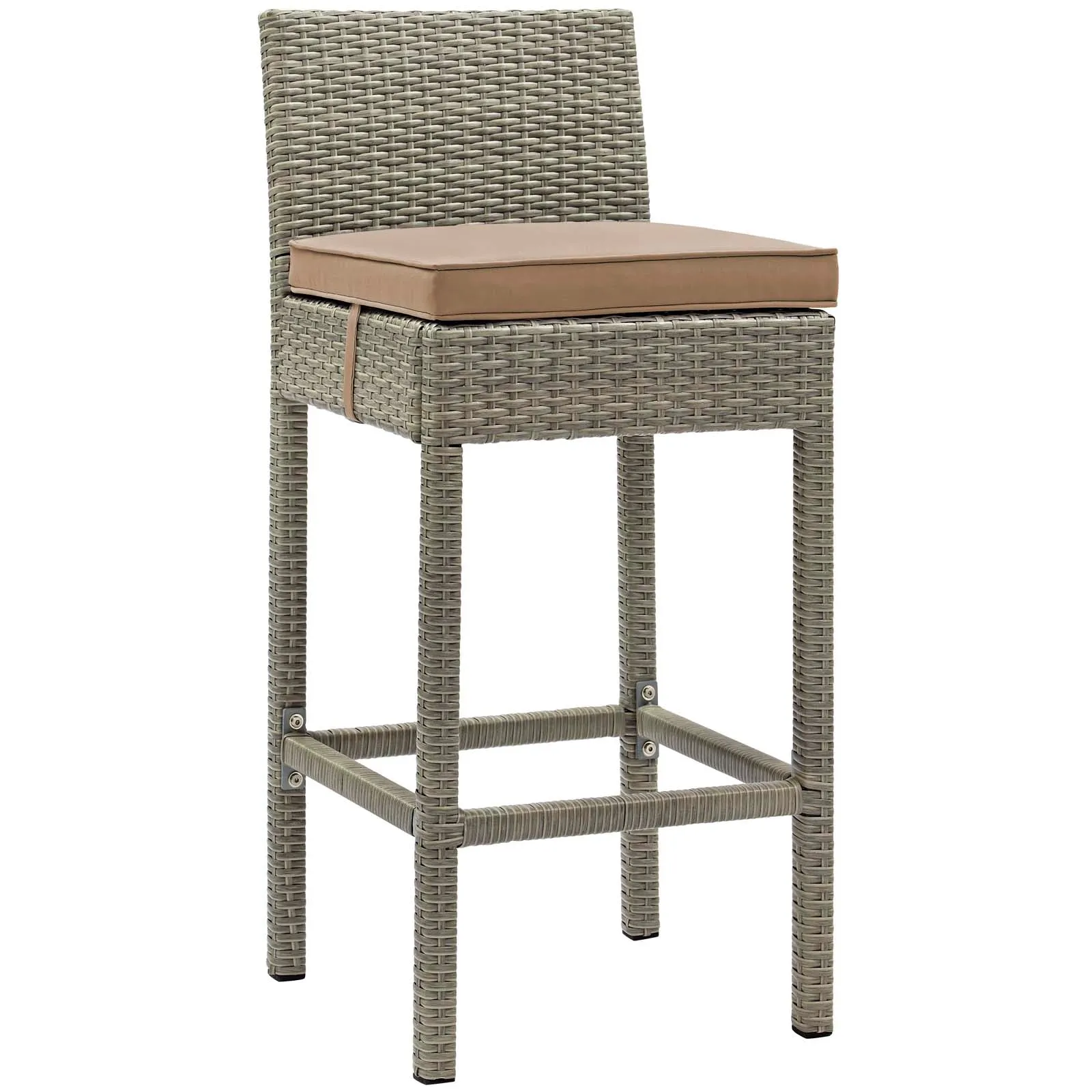 Conduit Bar Stool Outdoor Patio Wicker Rattan Set of 2