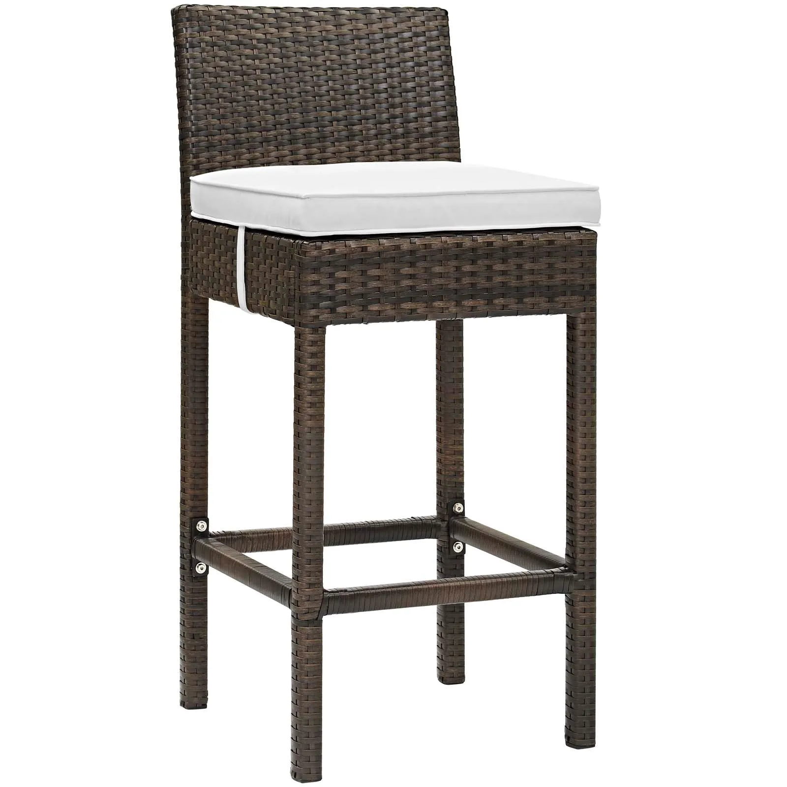 Conduit Bar Stool Outdoor Patio Wicker Rattan Set of 2