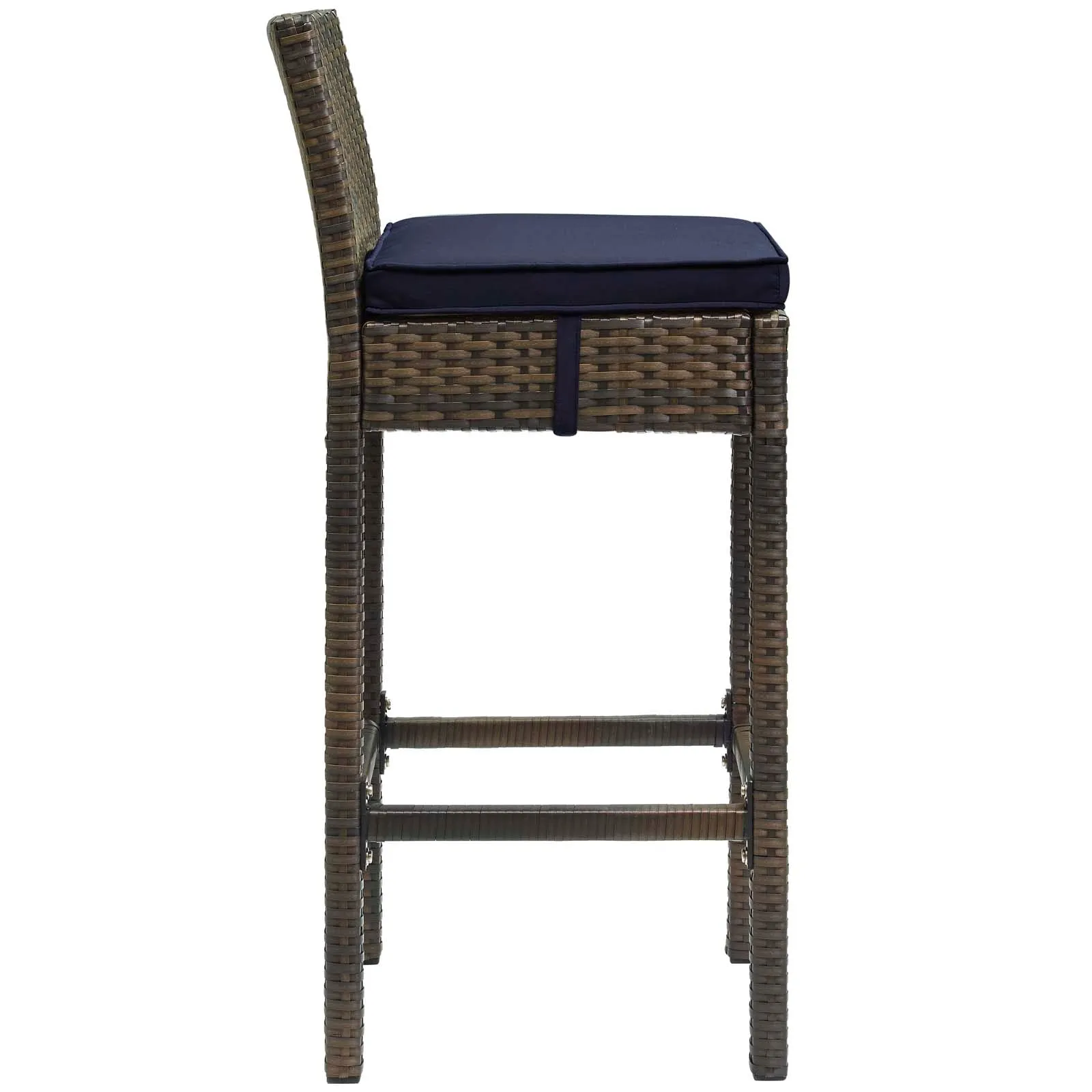 Conduit Bar Stool Outdoor Patio Wicker Rattan Set of 2