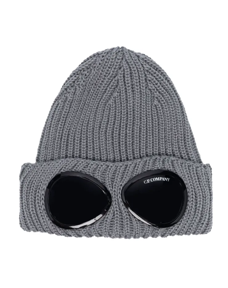 Knit Beanie with Goggle Detail by C.P. Company