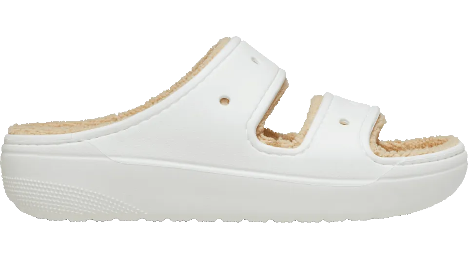 Crocs Classic Cozzy Towel Sandal White Shiitake