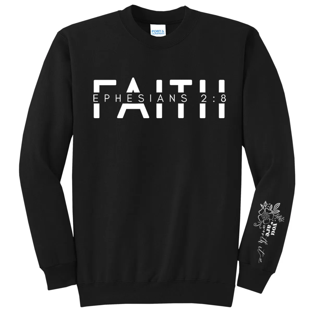 Faith - You Are Worth It - Black (Tee/Hoodie/Sweatshirt)