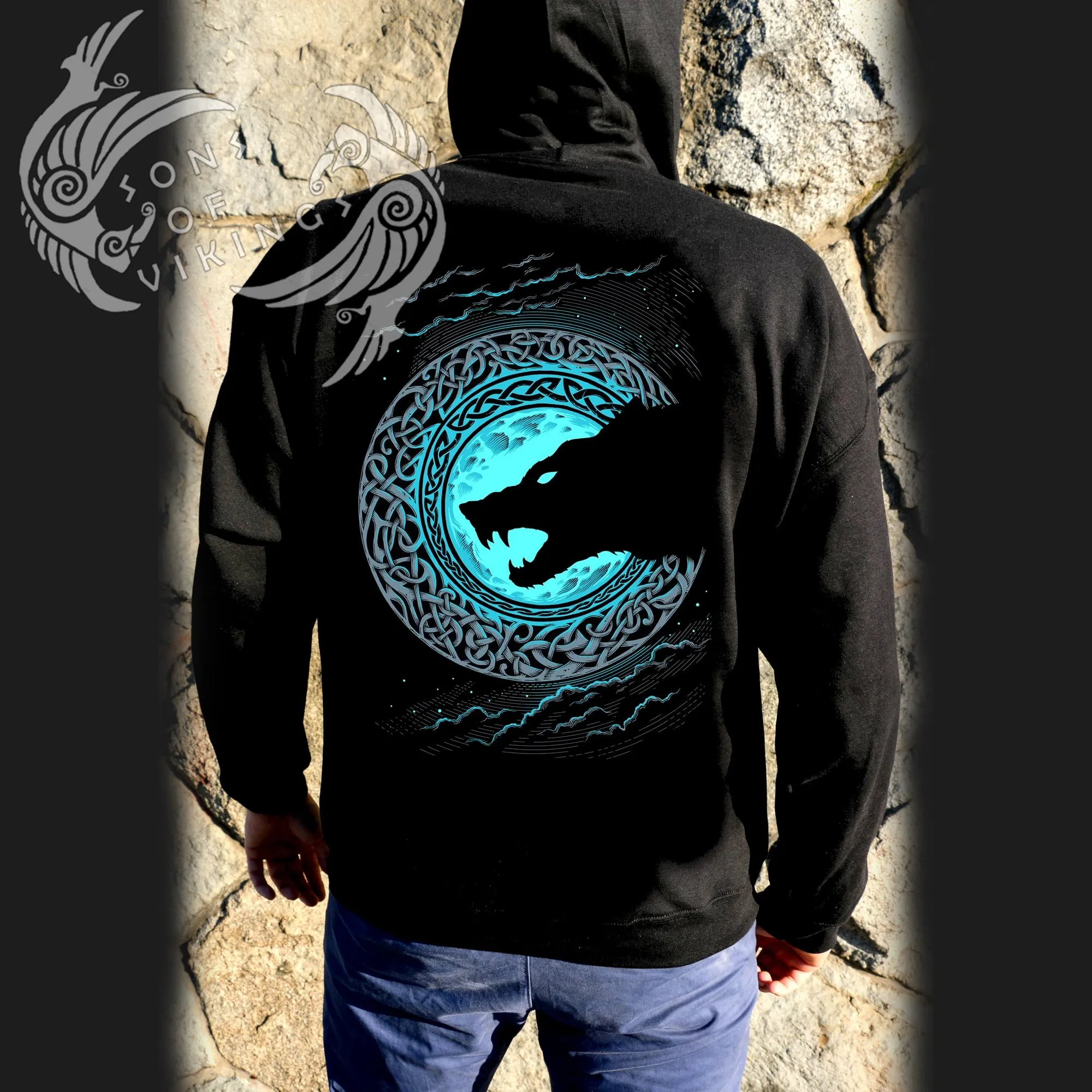 Fenrir Norse Wolf Hoodie