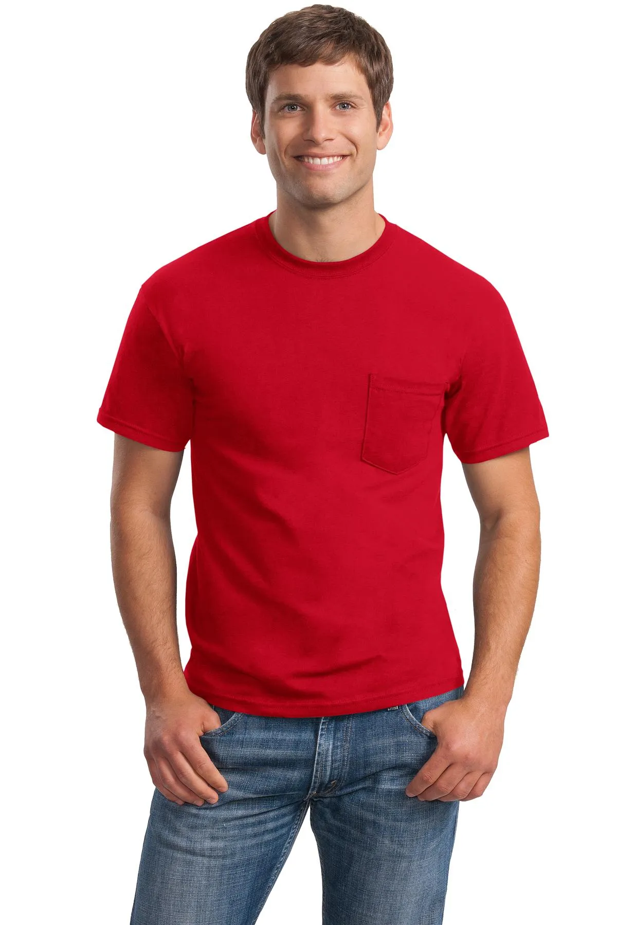 Gildan - Ultra Cotton 100% US Cotton T-Shirt with Pocket. 2300