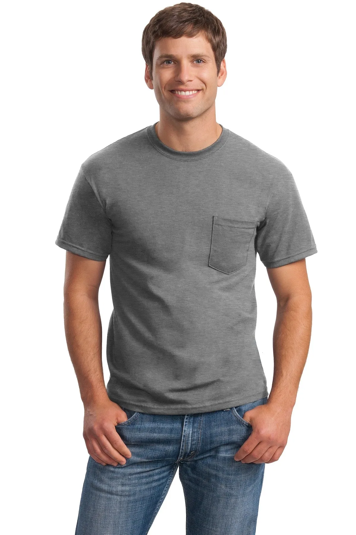 Gildan - Ultra Cotton 100% US Cotton T-Shirt with Pocket. 2300