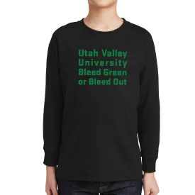 Gildan Youth Heavy Cotton 100% Cotton Long Sleeve T-Shirt- Bleed Green