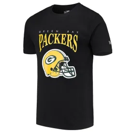 Green Bay Packers NFL Helmet Arch T-Shirt Black By New Era