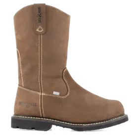 Groundbreaker Composite-Toe 11 Inch Int Met Guard Pull-On Work Boot Brown