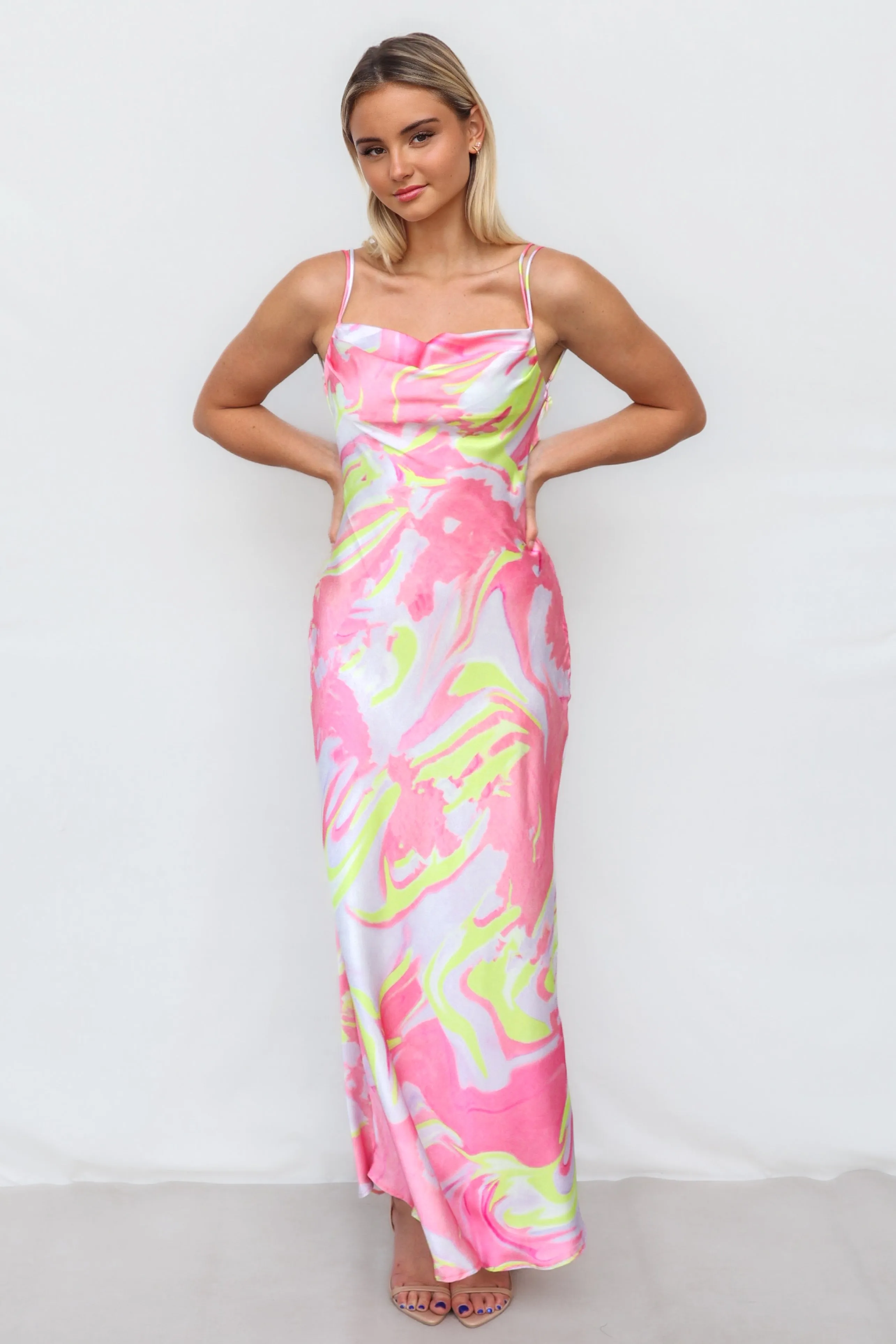 Haru Maxi Dress - Pink Multi