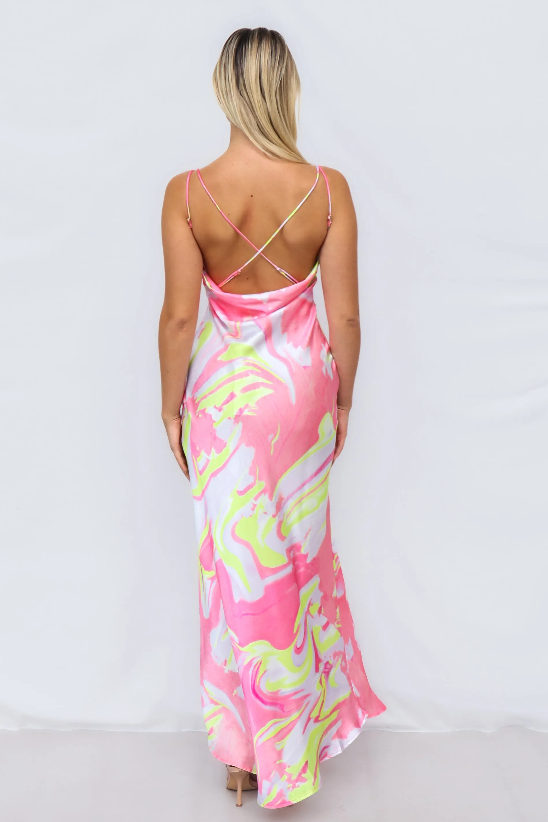 Haru Maxi Dress - Pink Multi