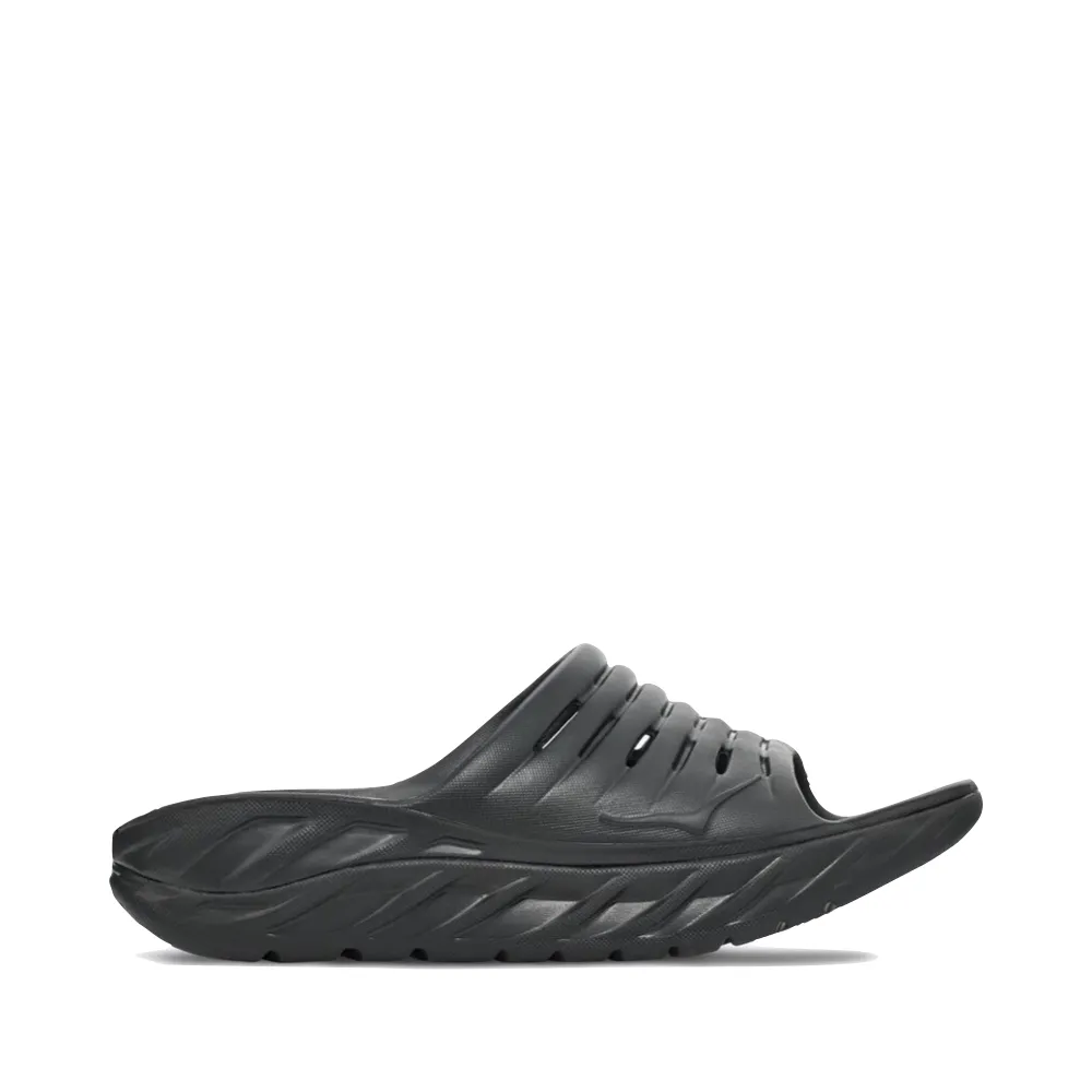 Hoka Mens Ora Black Recovery Slide Sandals