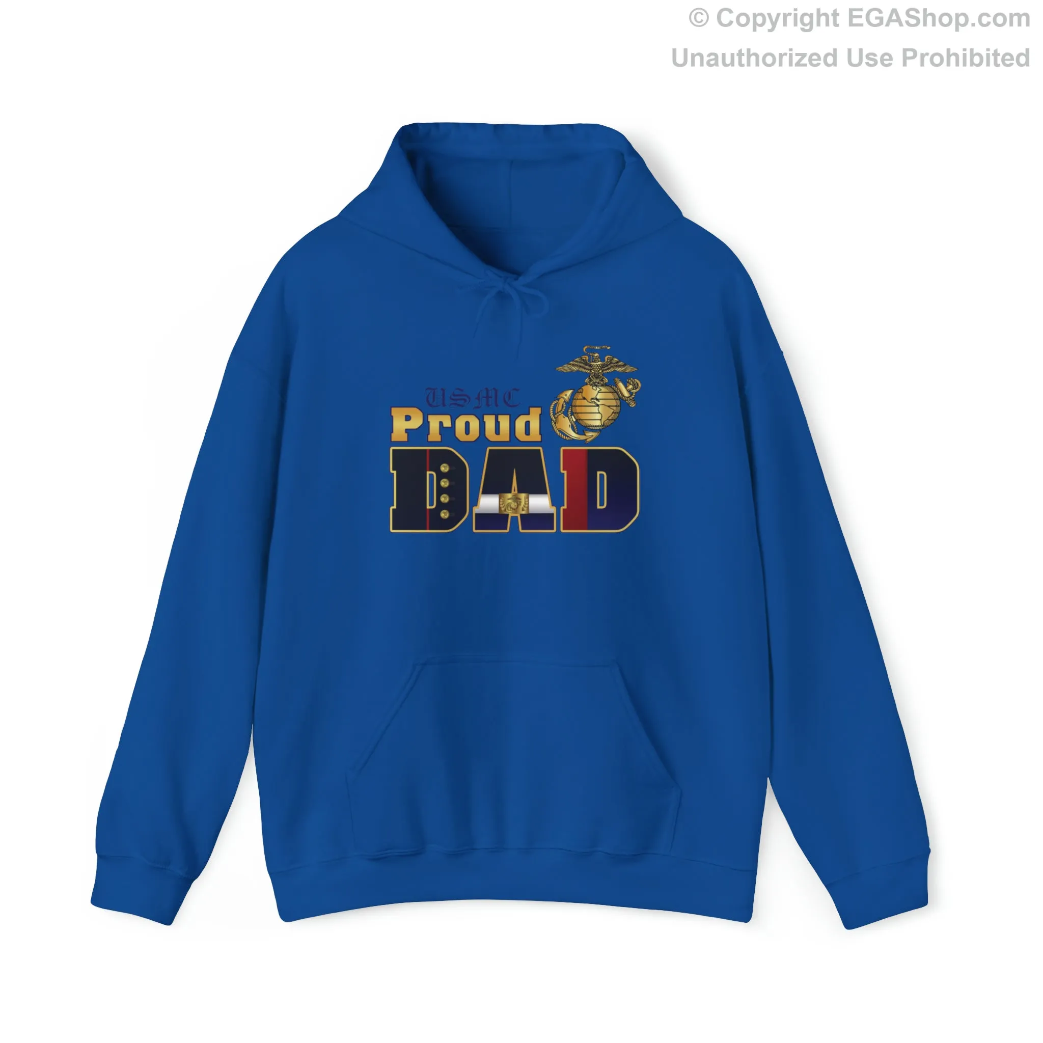 Hoodie: Dress Blue Proud Dad (Your Choice of Colors)