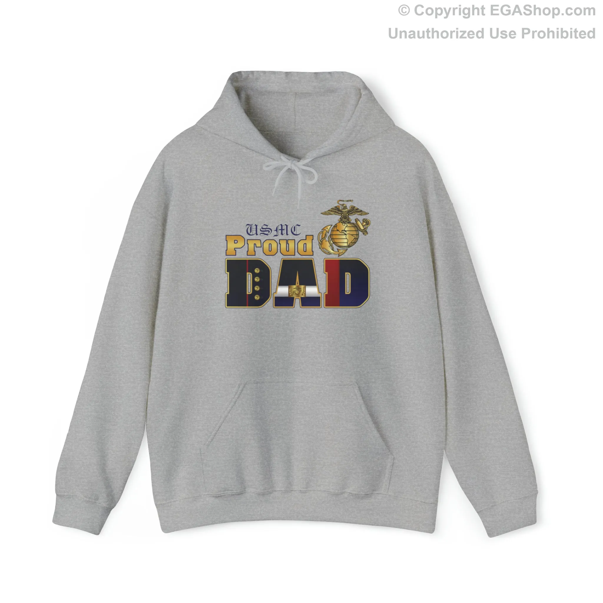 Hoodie: Dress Blue Proud Dad (Your Choice of Colors)