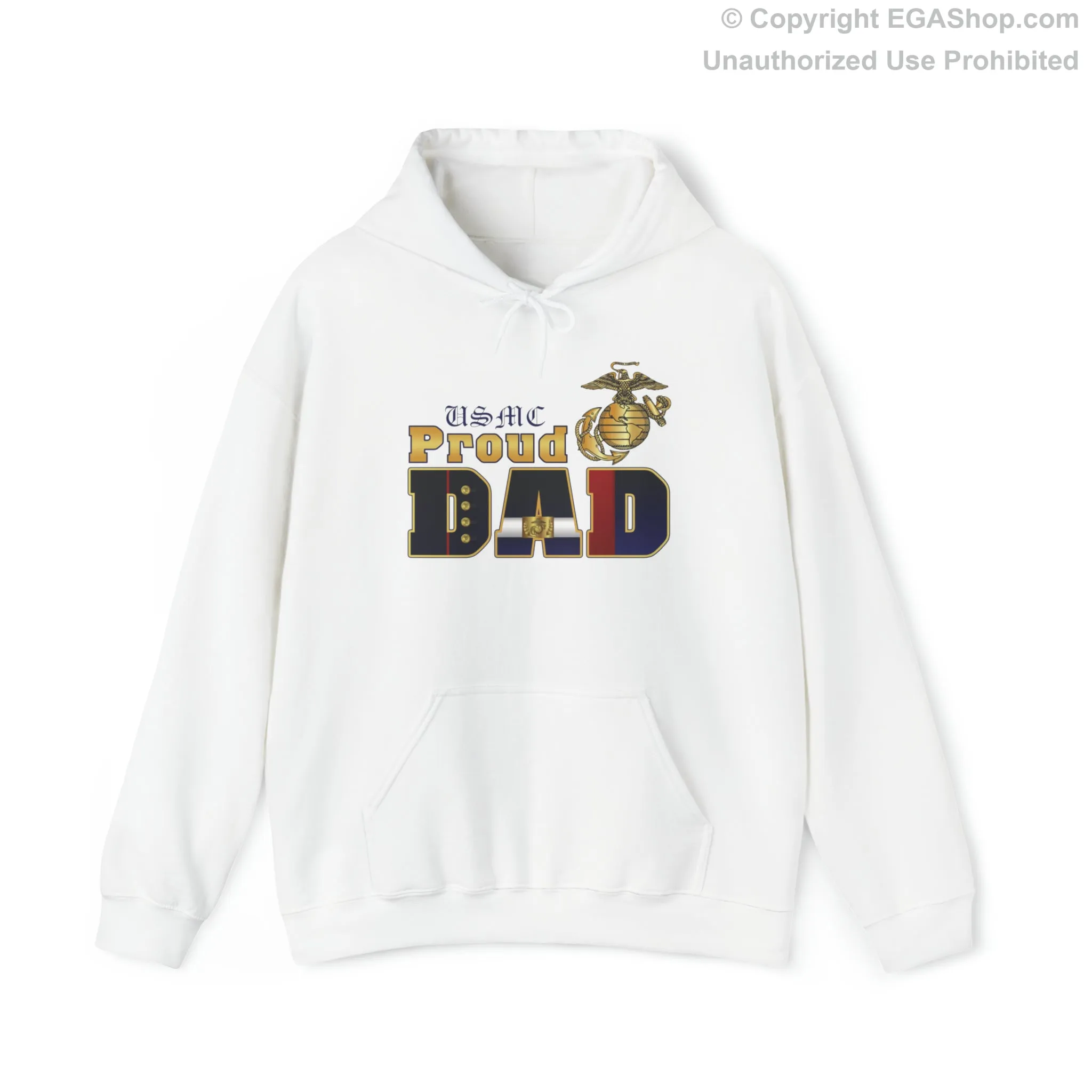 Hoodie: Dress Blue Proud Dad (Your Choice of Colors)