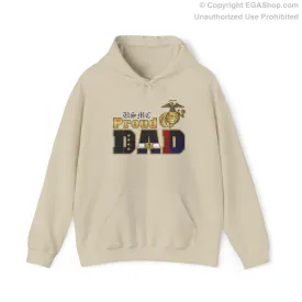 Hoodie: Dress Blue Proud Dad (Your Choice of Colors)